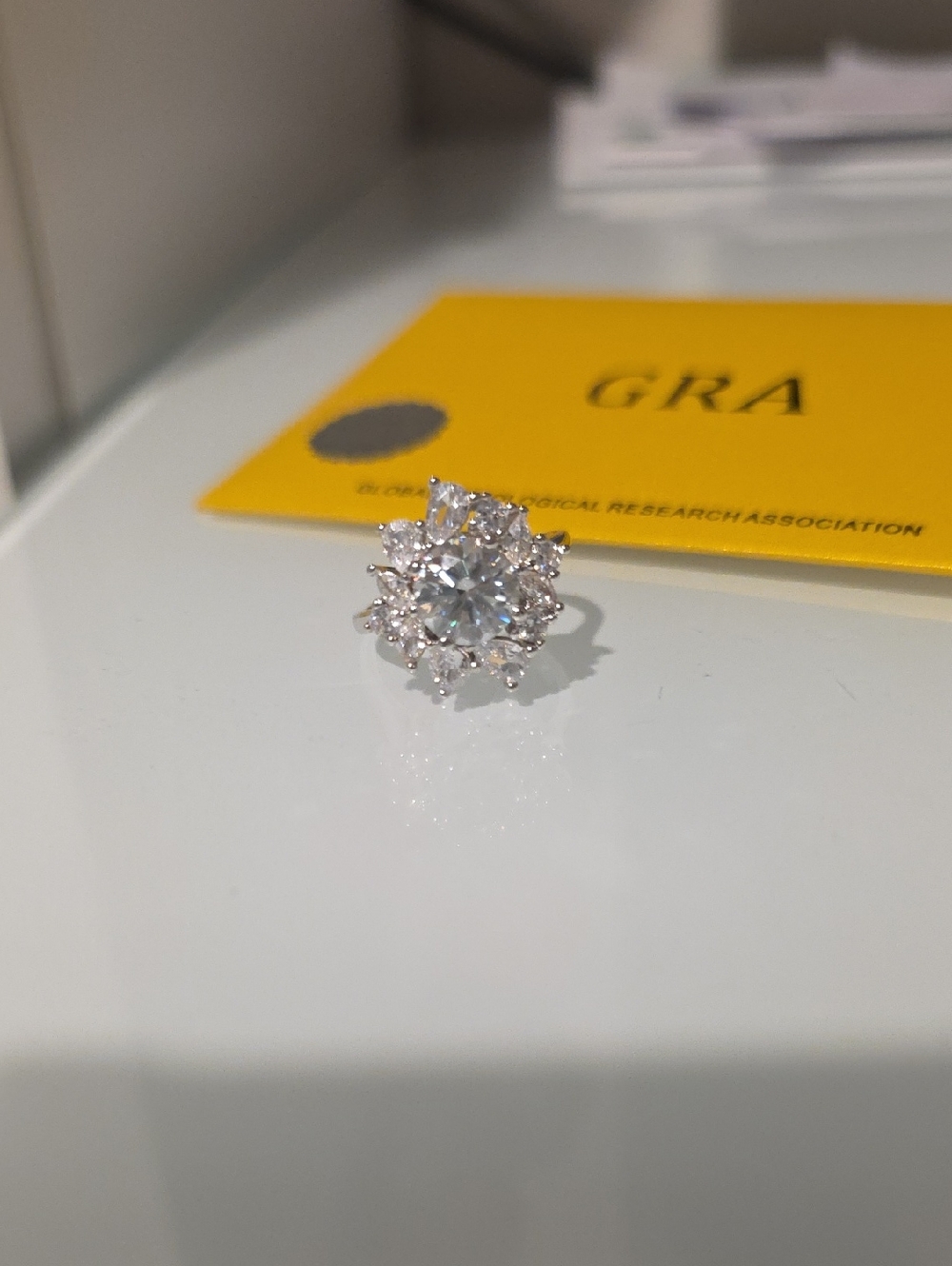 Size 6 Moissanite Flower Cluster